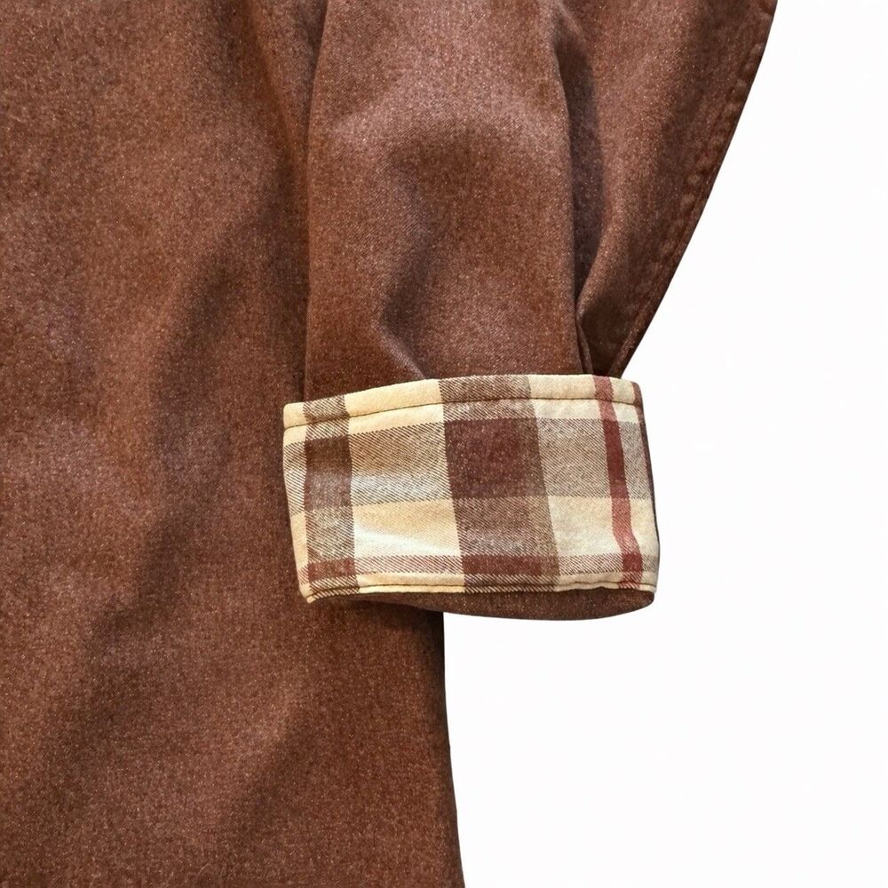 Royal Robbins Shirt Mens Small Brown Performance Flannel Plaid Trim Hiking - Picture 6 of 9